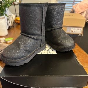 Black sparkle UGG boots